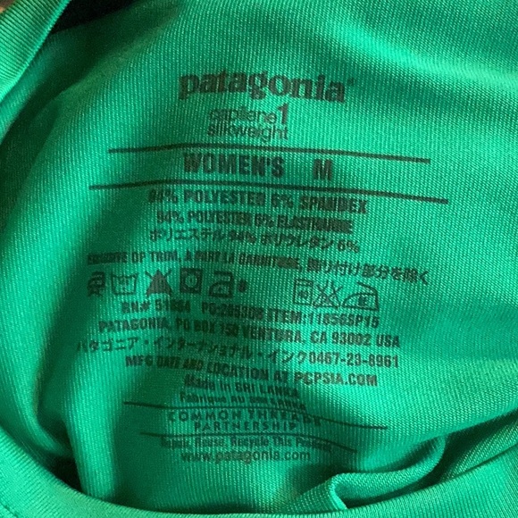Patagonia Capilene 1 Silk Weight Women's Green Long Sleeve Shirt Size M - Picture 8 of 10